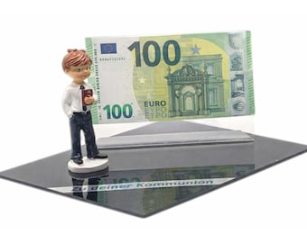 Geldgeschenk Kommunion Junge | Geldhalter Acryl mit Figur | Erstkommunion Geschenk | Geldgeschenk mit Foto | modern