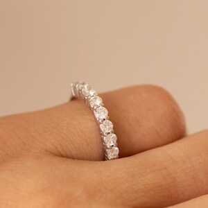 14k Gold Lab Grown Diamond Half Eternity Ring - 0.54 ct