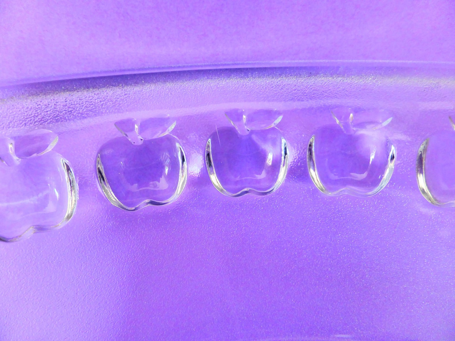 Cute Apple Glass Serving Bowls Set of 6 Mid Century Dessert Etsy