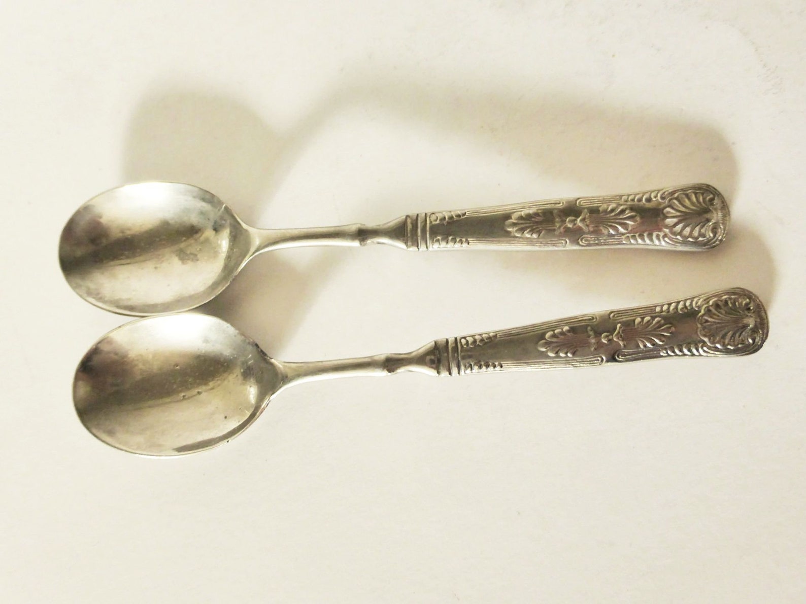 Pair of Antique Silver Plated Sugar Spoons Victorian Etsy
