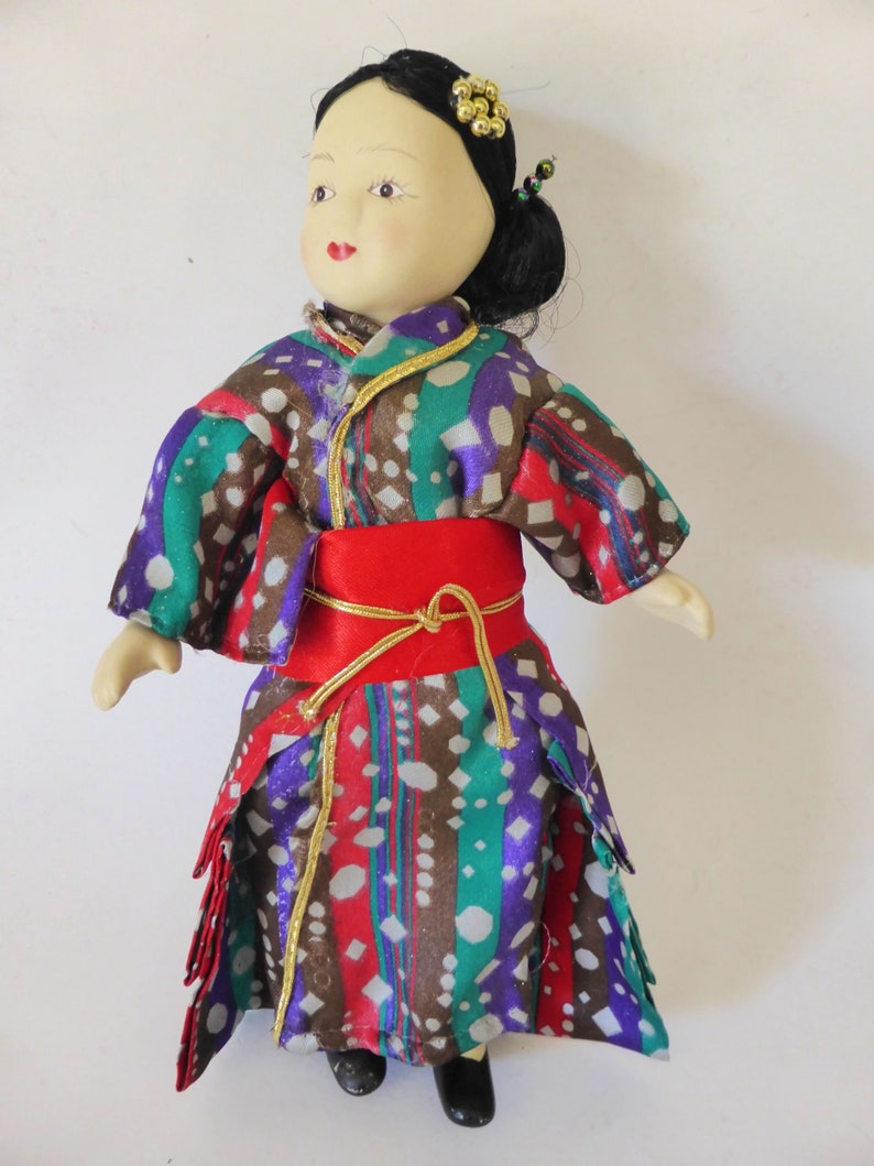 Vintage Oriental Bisque Doll Fully Jointed Japanese Etsy