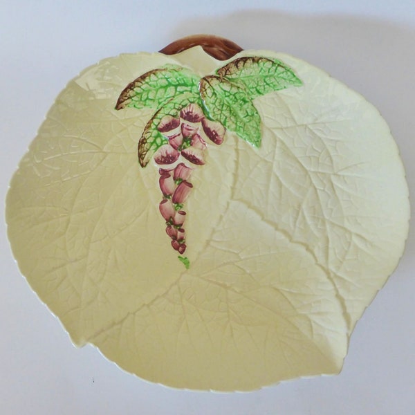 Carlton Ware Yellow Foxglove Serving Dish, 1930s, Vintage, Hand Painted Plate, Shabby Chic, Farmhouse Kitchen Decor, Made in England