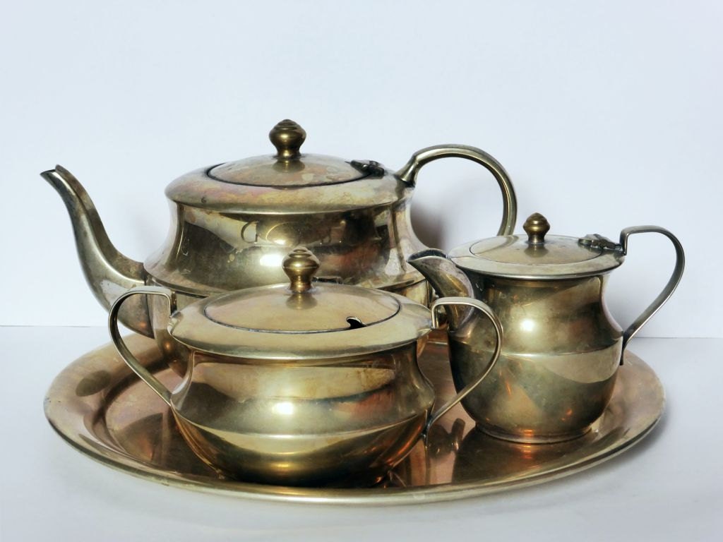 Vintage 1930s Silver Plated EPNS Tea Set Clarendon A1 EPNS 4 Etsy