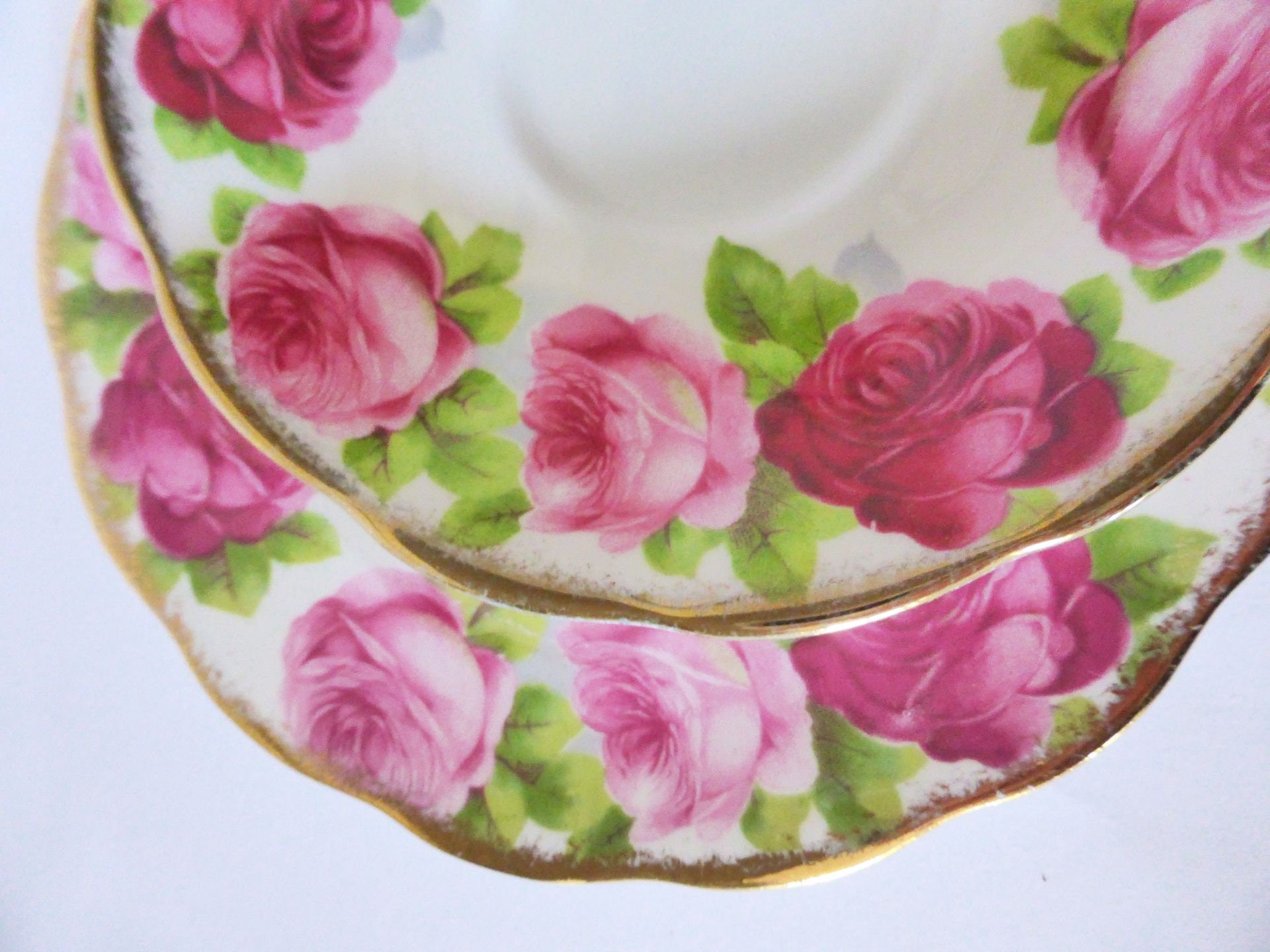 Royal Albert Old English Rose Bone China Trio Pink Floral Tea Etsy