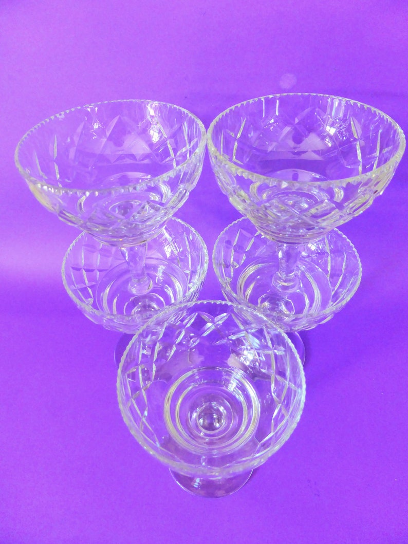 Vintage b & Corbett Crystal Dessert Cups Set of 5 Footed Etsy