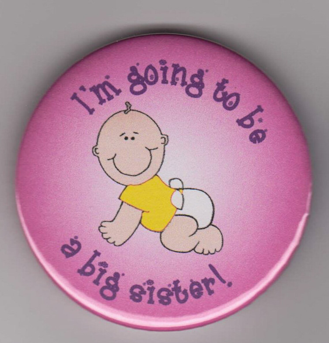 Voy a ser una hermana mayor Insignia de regalo para niña cuando un