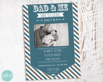 Father's Day Mini Session Template - Daddy & Me Marketing Board - Dad and Me Photography Flyer - MS09