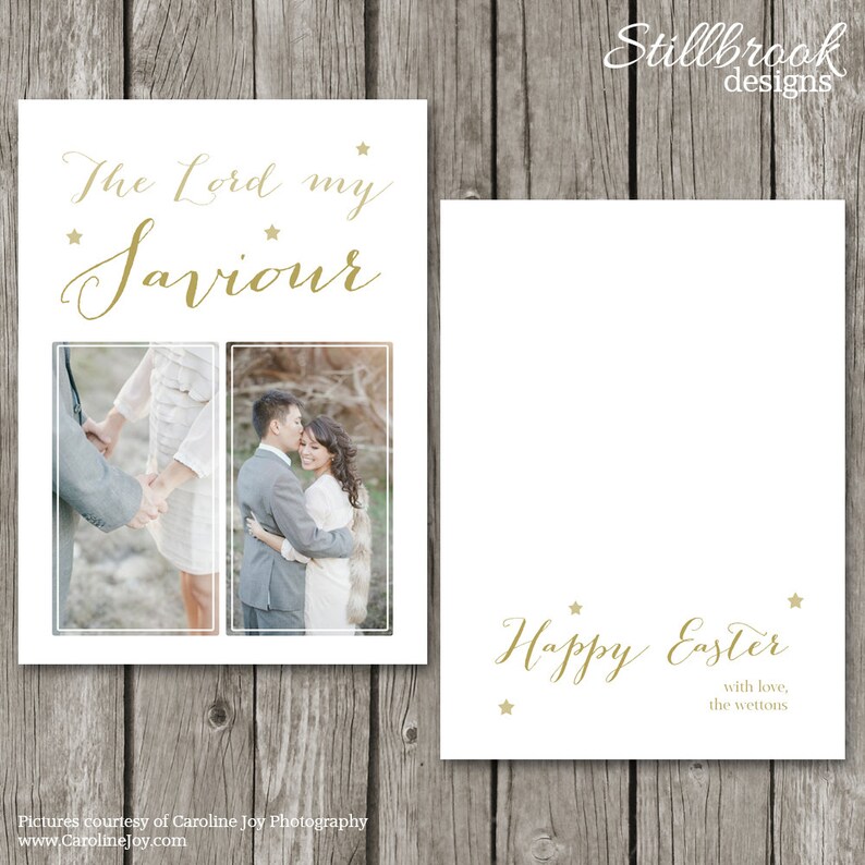 Easter Christian Card Set Christian Easter Card Templates for Photographers Easter Photo Card ECS01 image 5