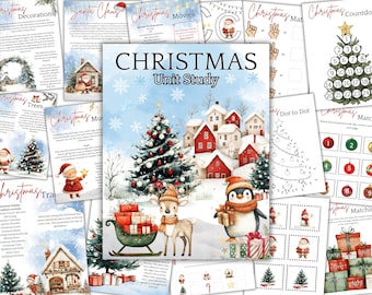 CHRISTMAS Unit Study - Christmas Activities for Kids - Christmas Homeschool Curriculum - Christmas Story - Morning Basket, Busy Book