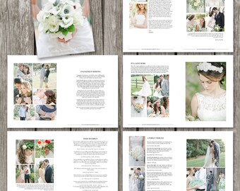 Plantilla de revista de fotografía de bodas - Revista digital de 22 páginas - Guía de bienvenida de Studio - Folleto de bodas para fotógrafos - WM01