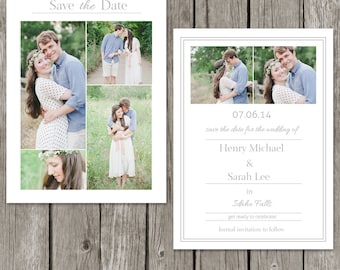 Save The Date Template Card - Wedding Save The Date Photo Invitation for Photographers - SD03