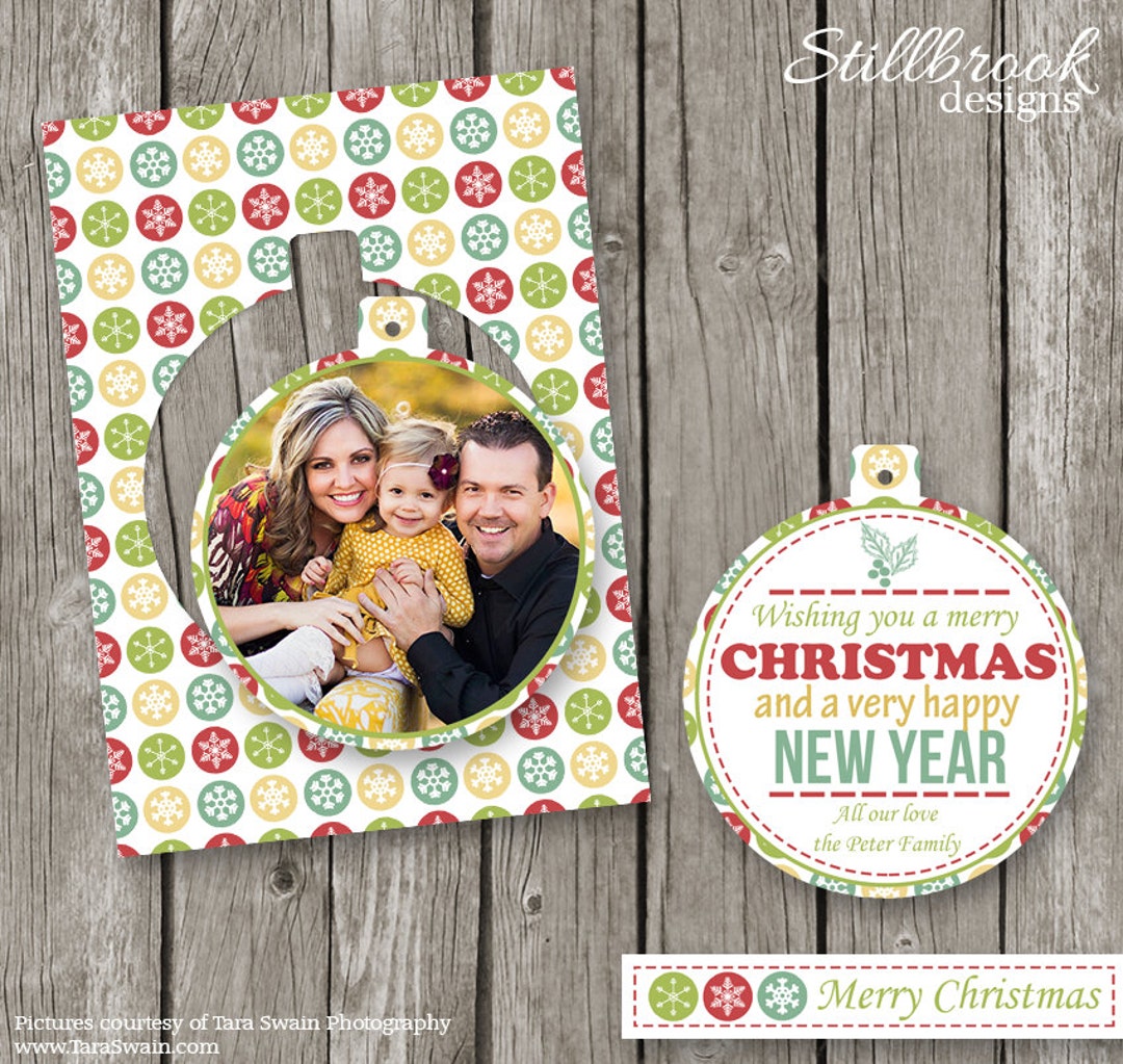 Luxe Pop Christmas Card Template Pop Out Christmas Ornament Card for