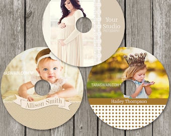 CD Label Vorlage Set - Fotografie-Foto-Cd / Dvd-Etiketten - CL09