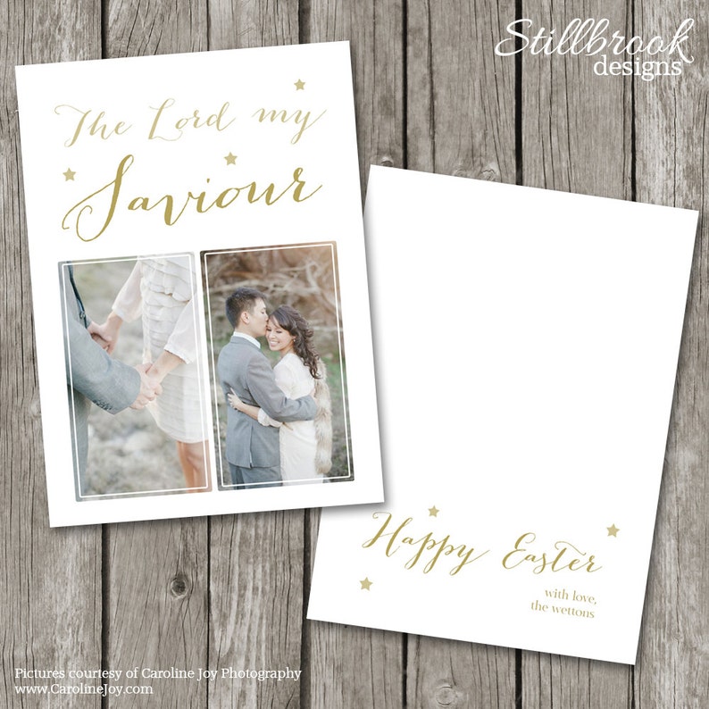 Easter Christian Card Set Christian Easter Card Templates for Photographers Easter Photo Card ECS01 image 3