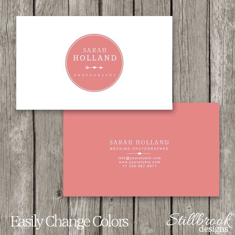 Photoshop Business Card Template Black & White Logo Business Card for