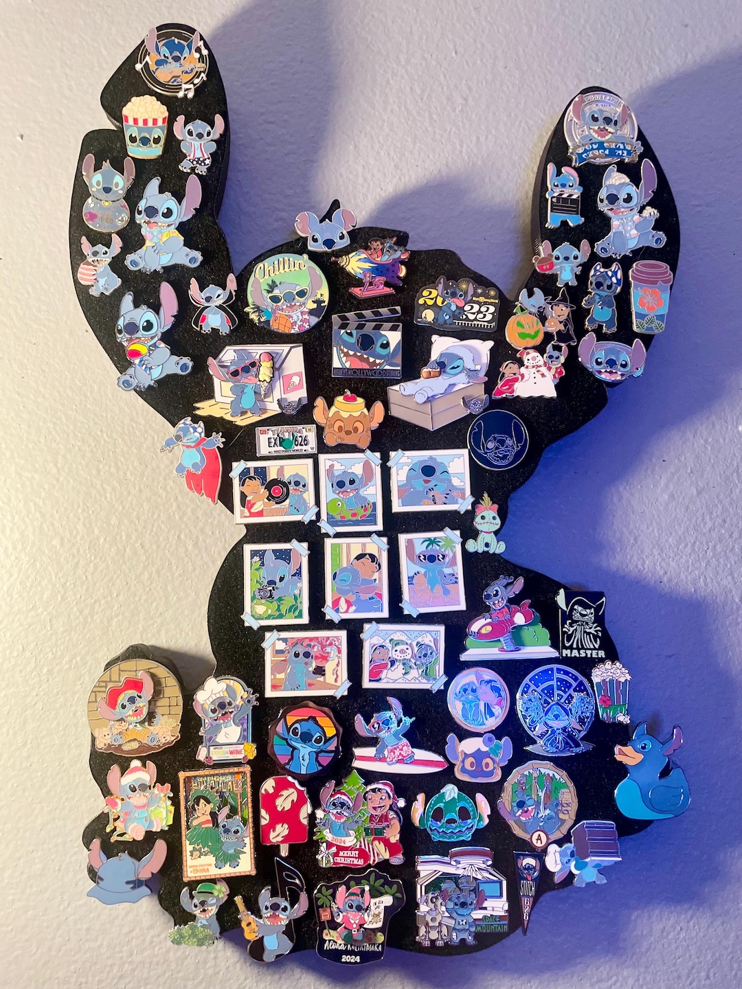 Stitch Disney Pins Display Board. 18 or 20” Tall, Can Hold About 45 ...
