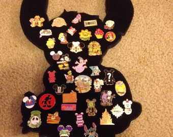 Disney Mickey Mouse Head Silhouette Pin Display Board Holder. Can Hold  Approx 25 Pin on Small Pin Board 