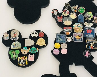2 pack of Disney Pin display boards, 6" tall icon Mickey Mouse heads disney Pin Board