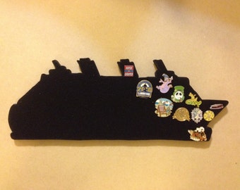 Cruise ship Disney or Carnival cruise pin display board Disney Princess Fantasy Treasure destiny cruise line pin board