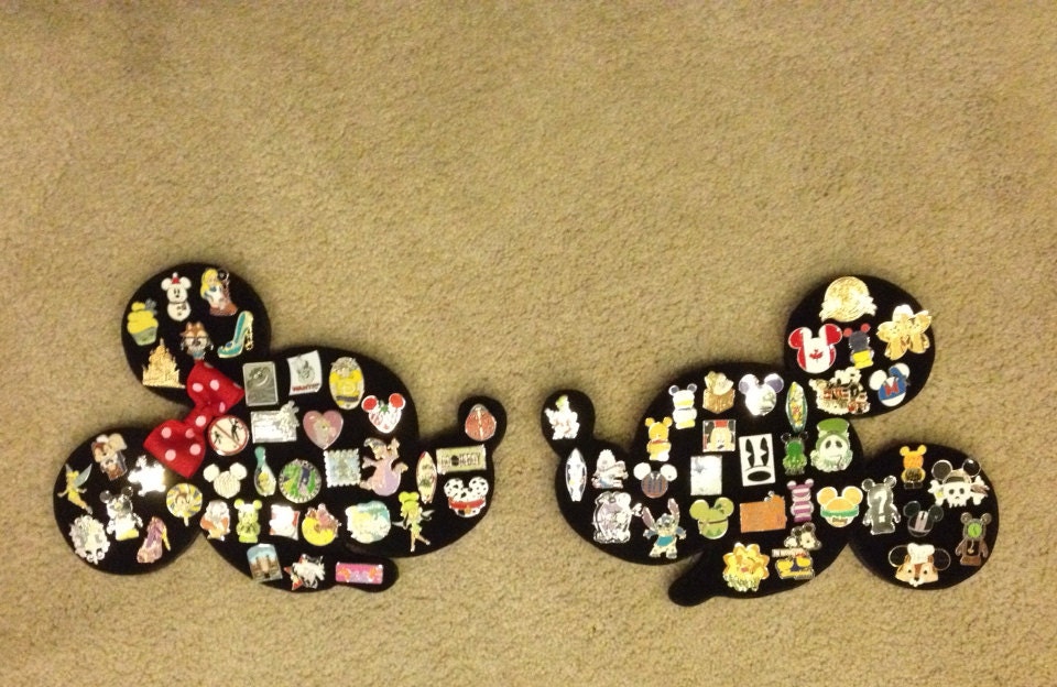 Disney Mickey Balloon pin display board with color edges, pin trading board
