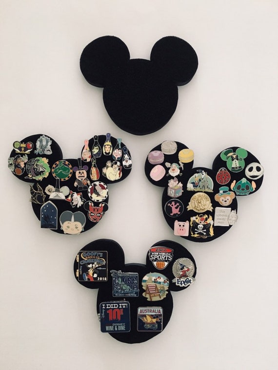 2 Pack of Disney Pin Display Boards, 6 Tall Icon Mickey Mouse Heads Disney  Pin Board 