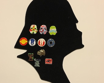 Darth Vader pin display board Galaxy's Edge Disney Star Wars celebration pin display