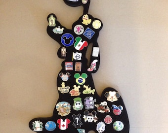 Xl Mickey Mouse Icon Disney Pin Display Board, Can Hold About 65 Pins 16 X  Large 