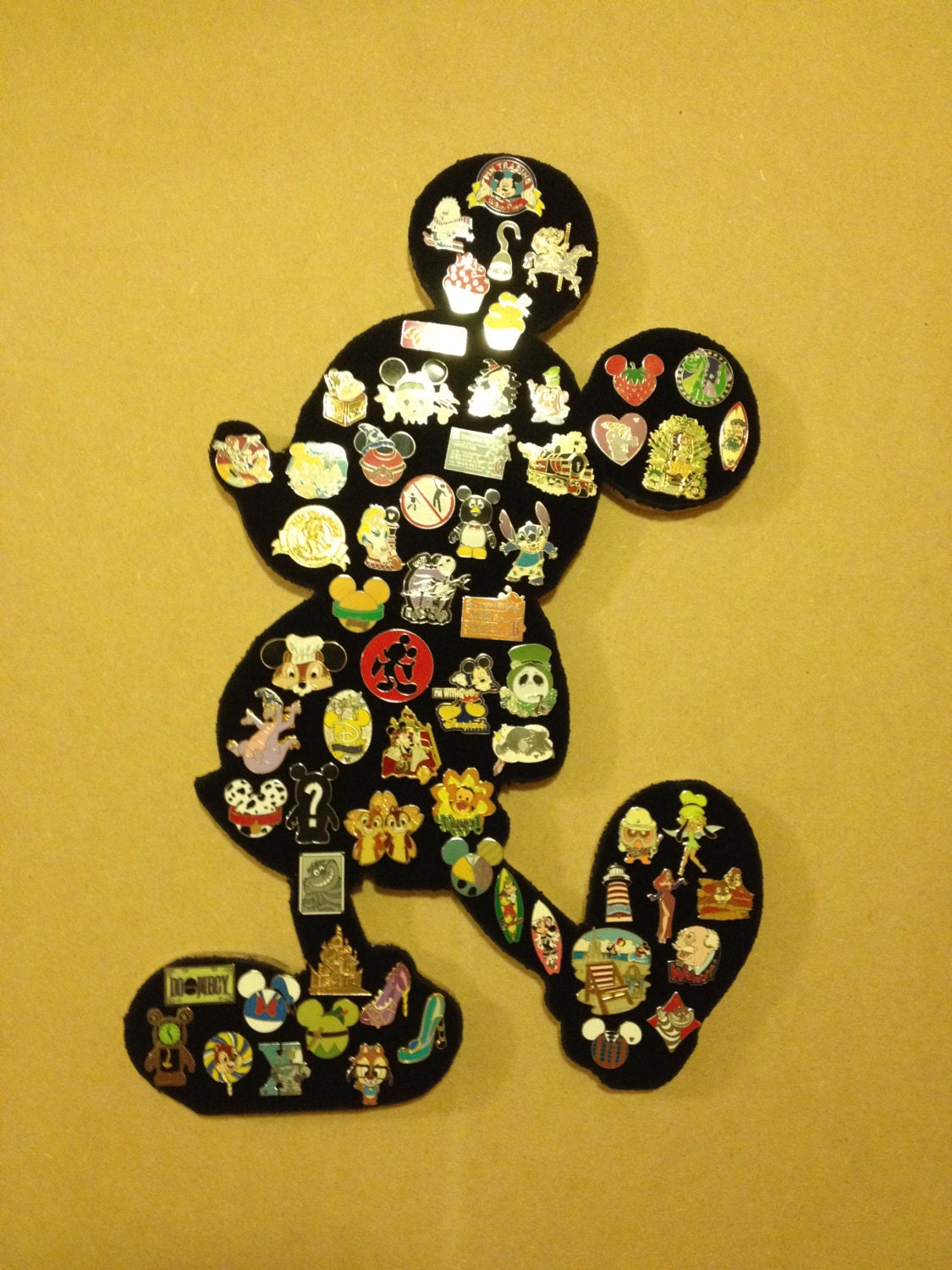 Disney Mickey Mouse Pin Display Board. Disney Pin Board 19 Tall, Thick  Fabric Top Not Painted 