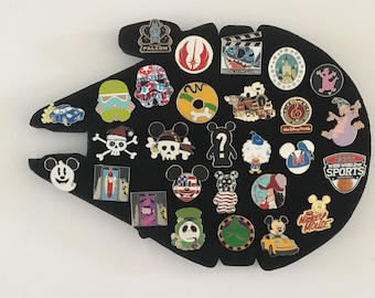 Small Millennium Falcon Star Wars Smuggler’s Run Disney pin display board Galaxy's Edge pin board