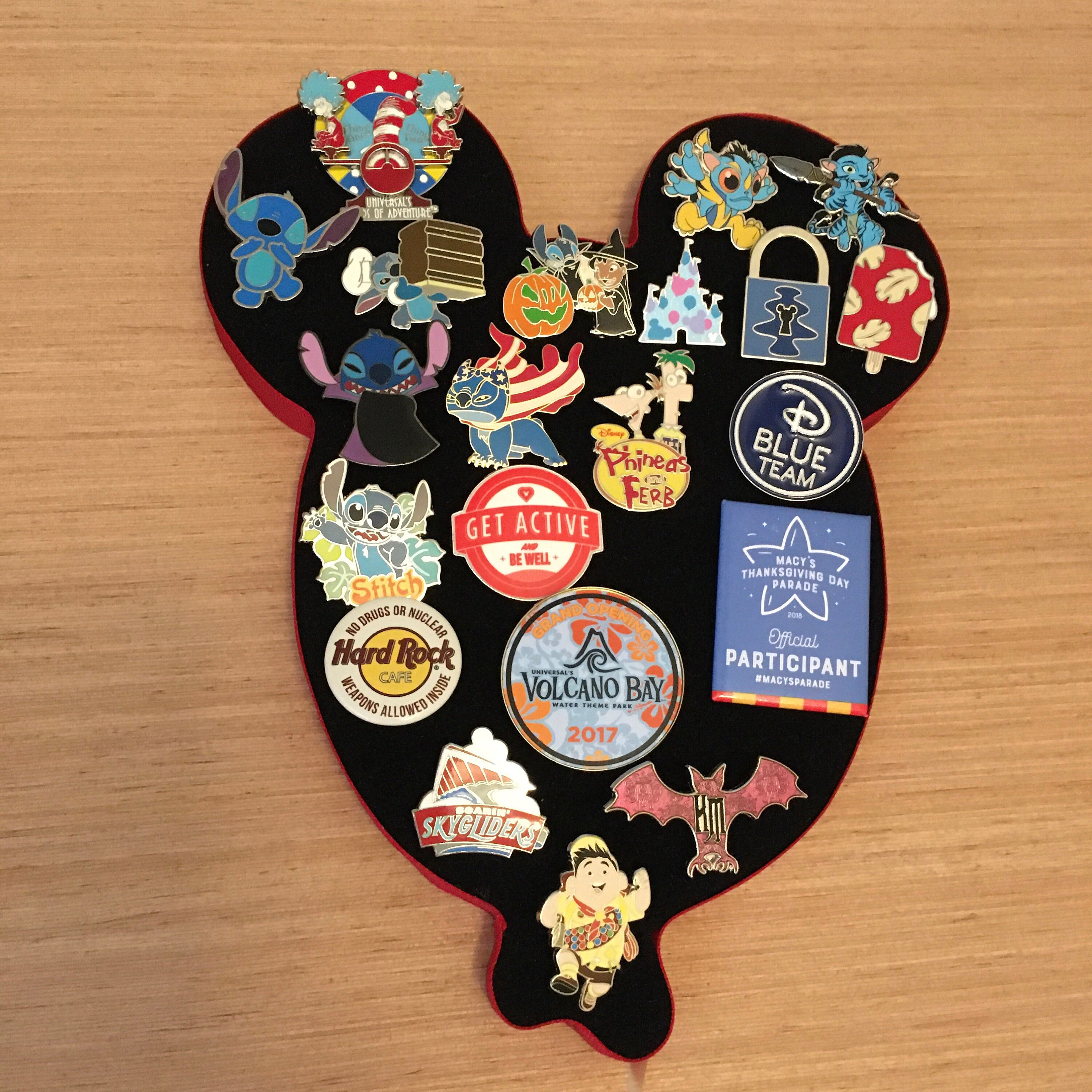 Stitch Disney Pin Display Board. 18 Tall, Can Hold About 45 Pins 