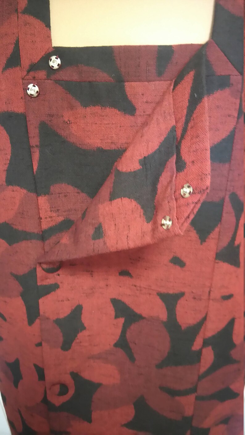Vintage red and black kimono jacket