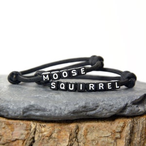 Supernatural Bracelets - Moose and Squirrel Set - Handmade - UK