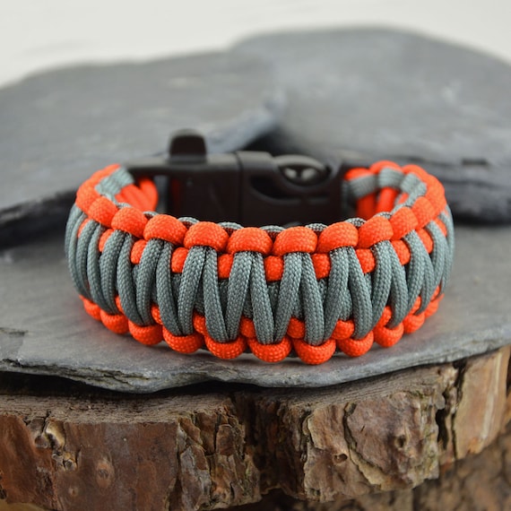 Paracord Survival Bracelet, King Cobra Weave With Fire Steel Whistle Buckle  Handmade in the UK -  Norway