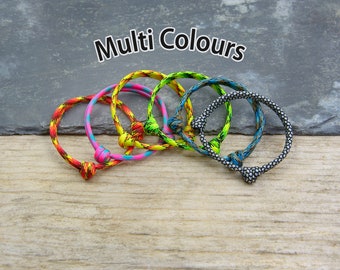 Classic Range, Adjustable Paracord Bracelet with Sliding Knot - Multi Colours - Handmade in the UK