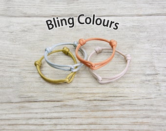 Union Range, Adjustable Paracord Bracelet with Sliding Knot - Bling Colours - Handmade in the UK