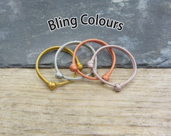 Classic Range, Adjustable Paracord Bracelet with Sliding Knot - Bling Colours - Handmade in the UK