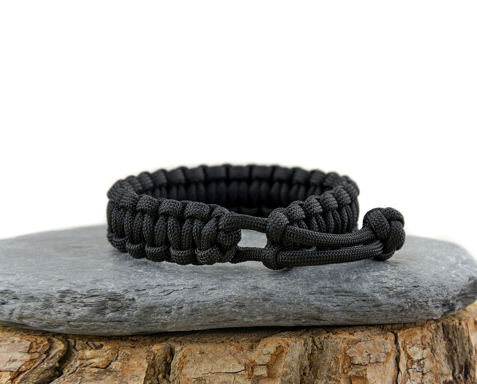 Braccialetto Paracord nero: chiusura Mad Max, bracciale in stile militare - Italia