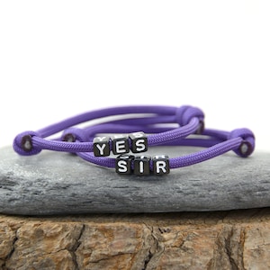 Yes Sir Bracelets - Set of 2 Adjustable bracelets - Handmade in the UK