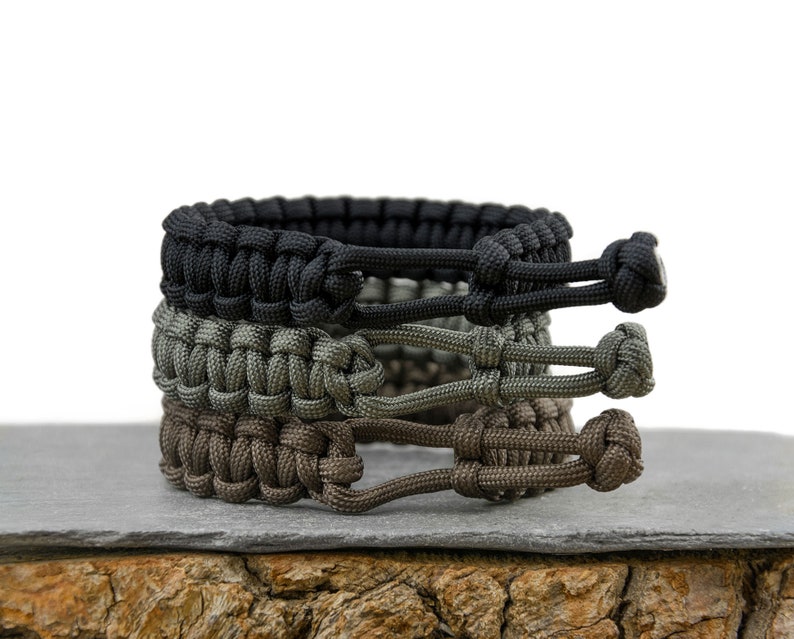 Bracciale Survival In Paracord 550 Regolabile - Stile Mad Max, Fatto A