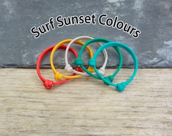Classic Range, Adjustable Paracord Bracelet with Sliding Knot - Surfer Bracelet - Handmade in the UK