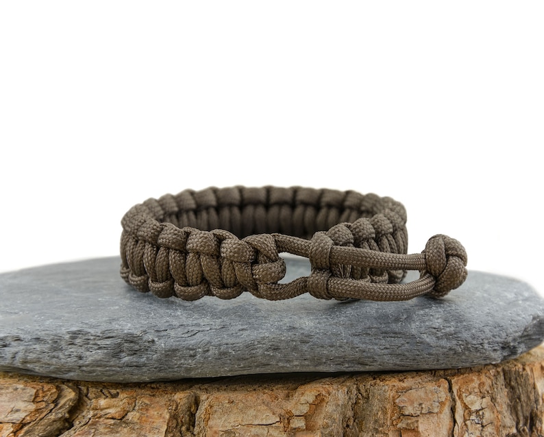 Mad Max Style Adjustable Paracord Survival Bracelet Black, Foliage Green or Gun Grey image 7