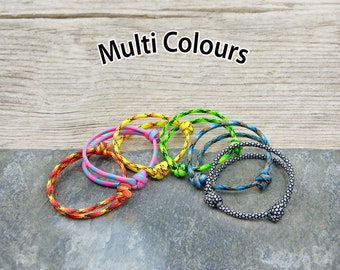 Elite Range, Adjustable Paracord Bracelet with Sliding Knot - Multi Colours - Handmade in the UK