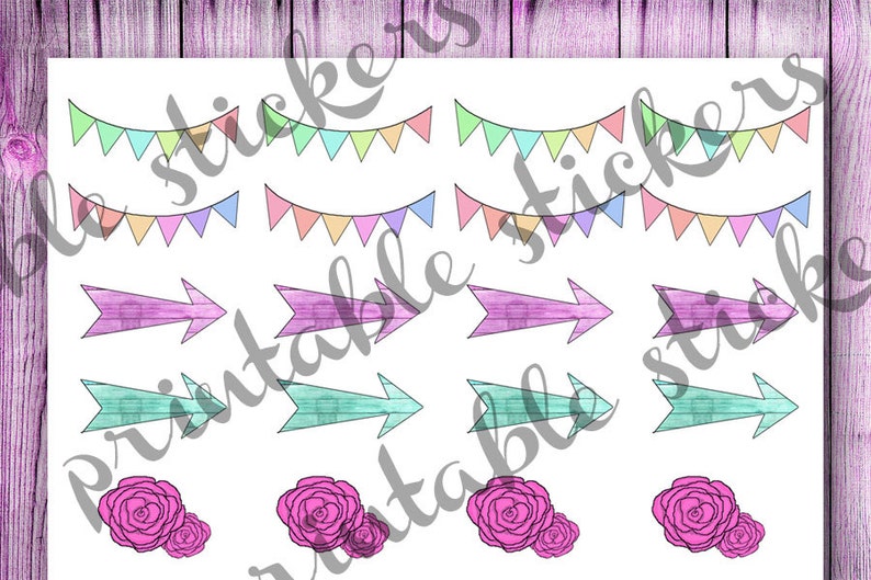 printable planner stickers cute stickers kit planner etsy