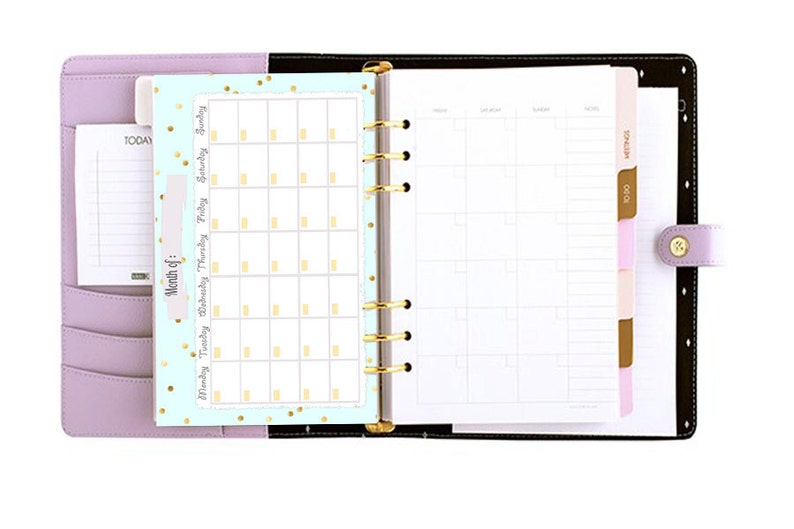 Filofax A5 Printable Calendar Planner Perpetual Calendar Etsy