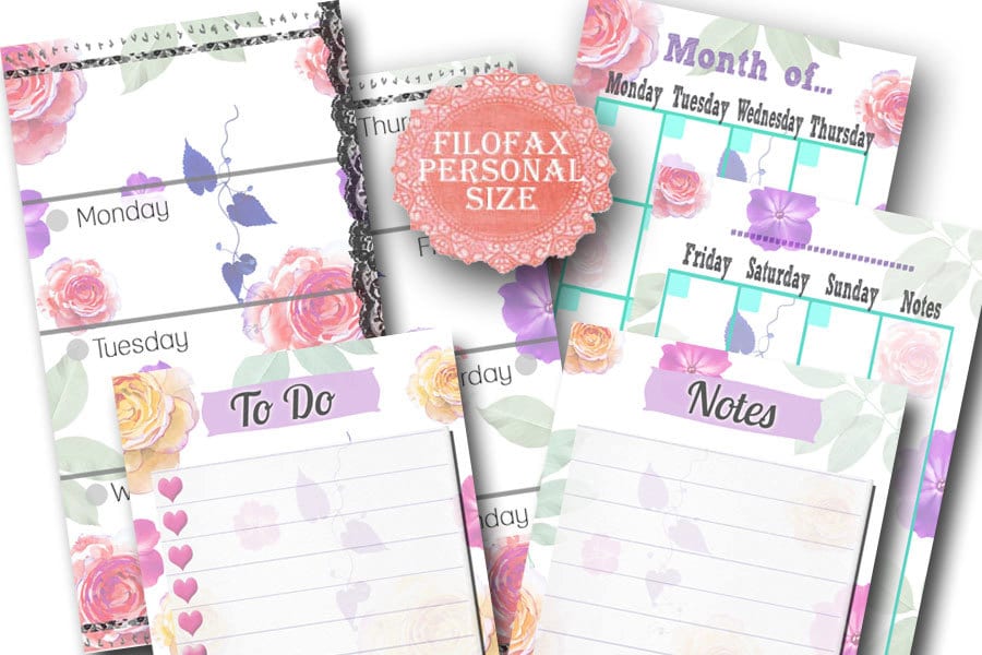 filofax-personal-printable-kit-flower-week-month-to-do-and-notes-refill-filofax-inserts-6-planner-pages-instant-download-pdf-etsy