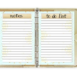 Personal Filofax Printable to Do List and Notes, 3 Colors, 6 Insert ...