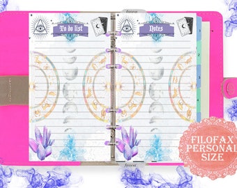 Personal Filofax printable To do list , witchy vibes, magic printable, cute witchcraft design, Instant Download!