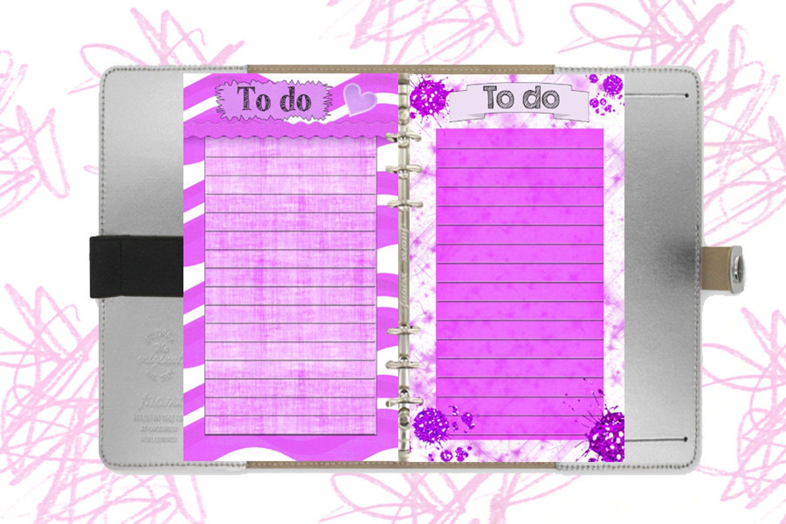 A5 Filofax Printable to Do List , A5 Planner, 10 Insert Pages 5 Colors ...