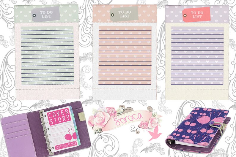 Filofax Personal Printable to Do List , Insert Pages Green Purple and ...