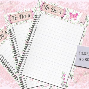 To do list planner, printable planner, notes,flower pages, A5 size, cute design, Instant Download!